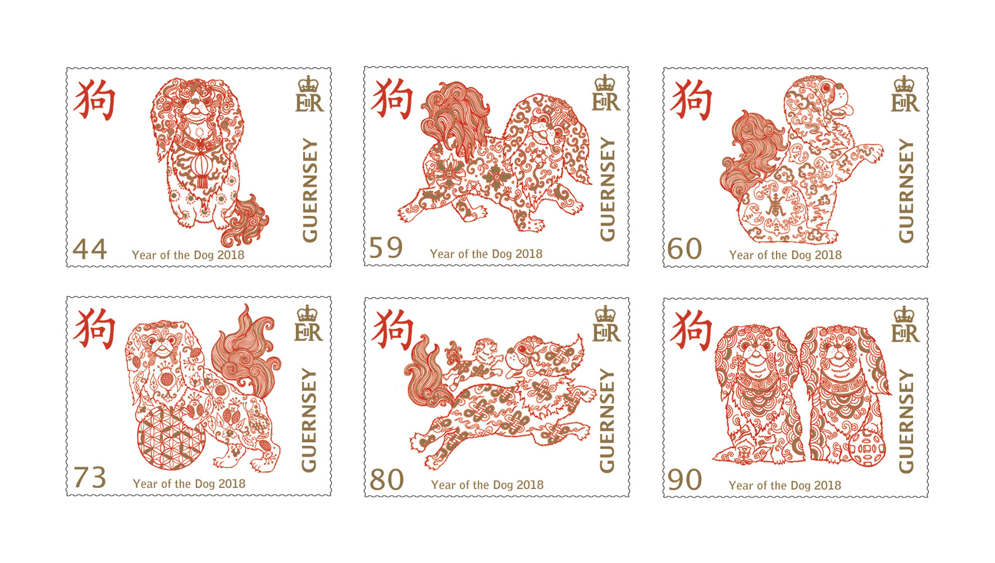 Set of 6 Stamps